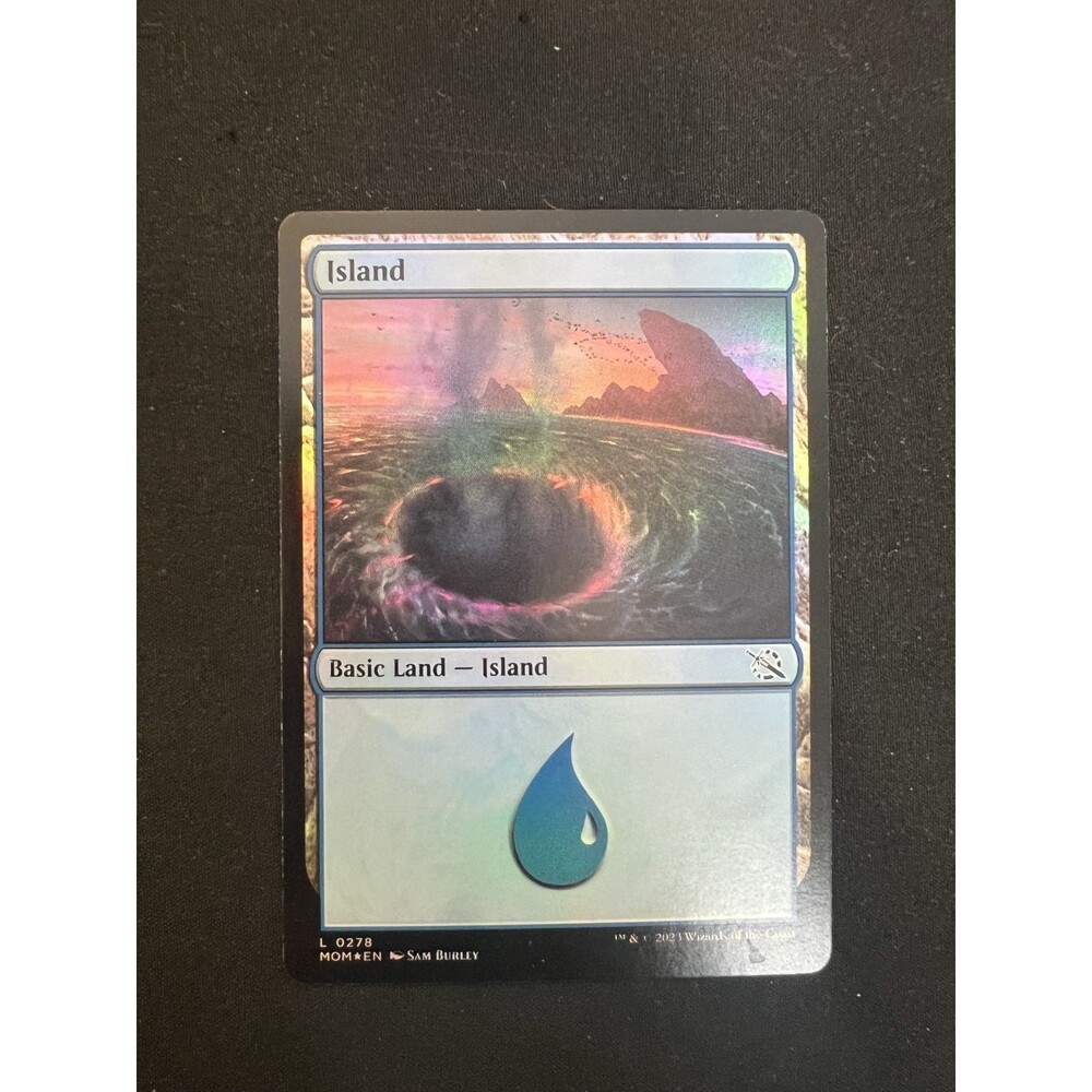 Island FOIL L 027B MOM EN LP MTG Basic Land